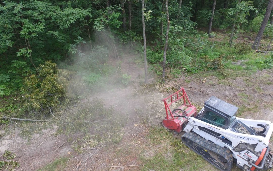 Machine clearing right of way